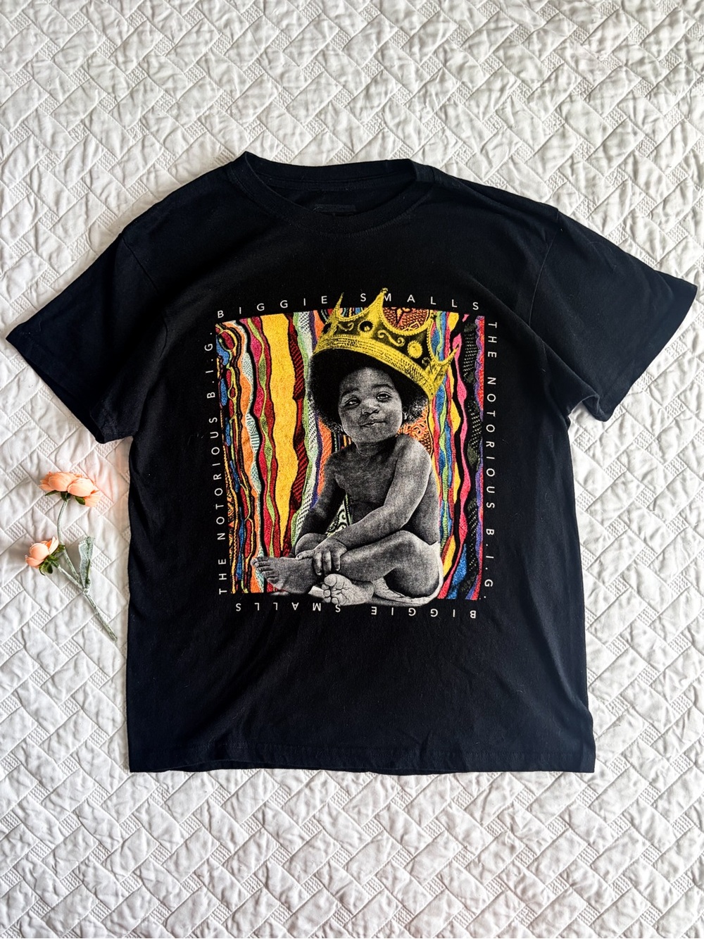 The Notorious B.I.G. Biggie Smalls Graphic T Shirt Black Size Small